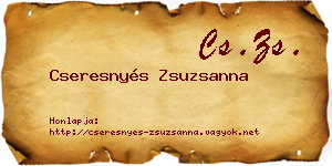 Cseresnyés Zsuzsanna névjegykártya